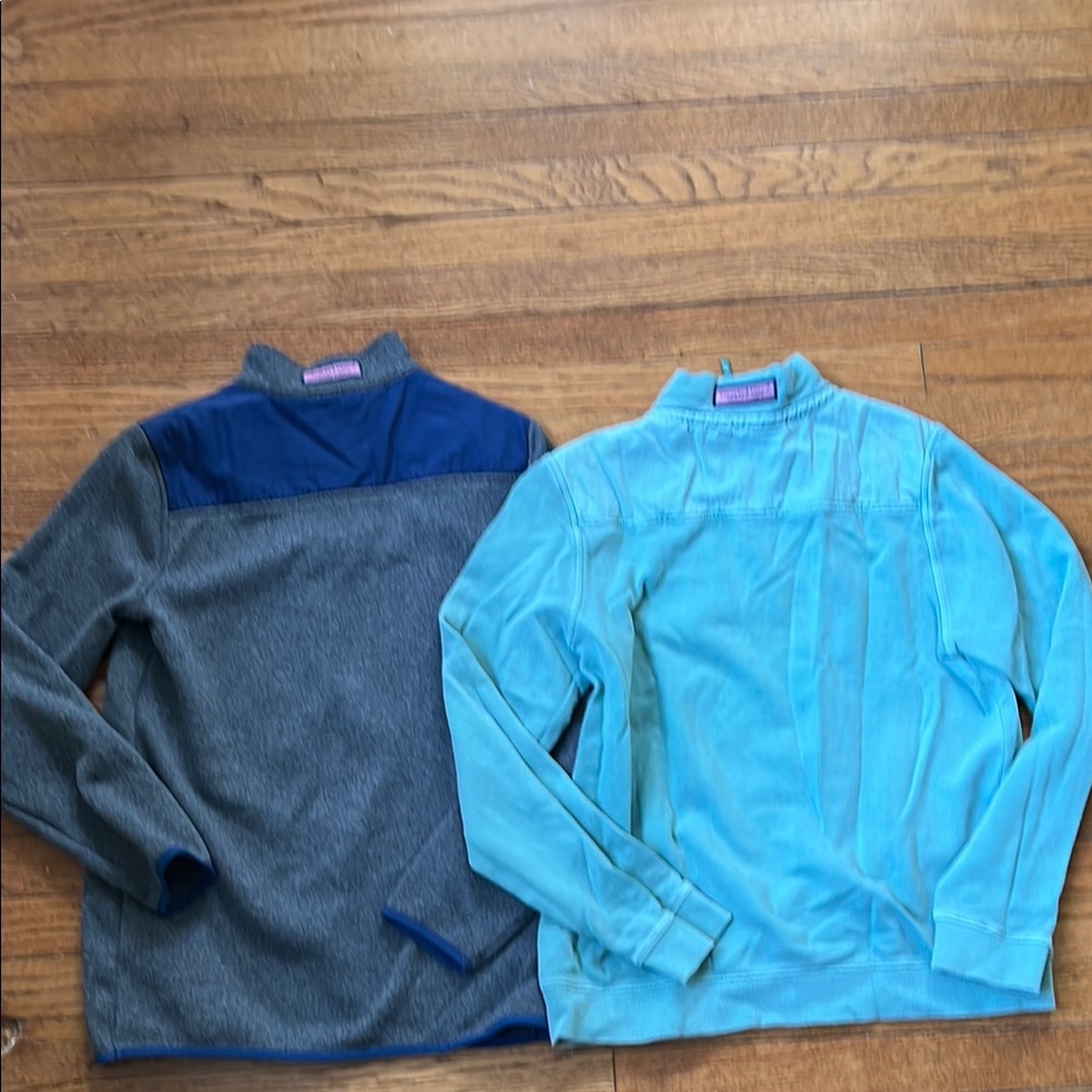 Vineyard Vines Kids Gray‎ and Blue Sweaters Lot of 2, Size XL